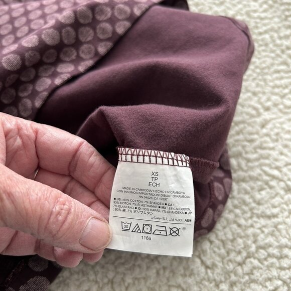 Old Navy Dress Women’s Round Neck Short Sleeve Pull-Over Knit Sheath Purple XS - Picture 7 of 9